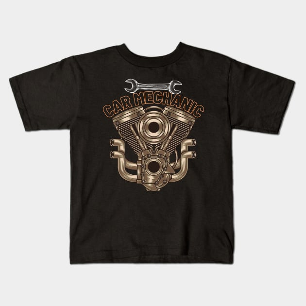 Born to Fix Cars Kids T-Shirt by MagicTrick